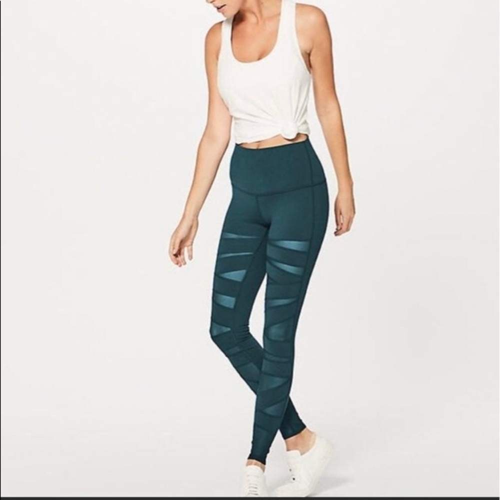 Lululemon Wunder Under Pant 2 High Rise mesh